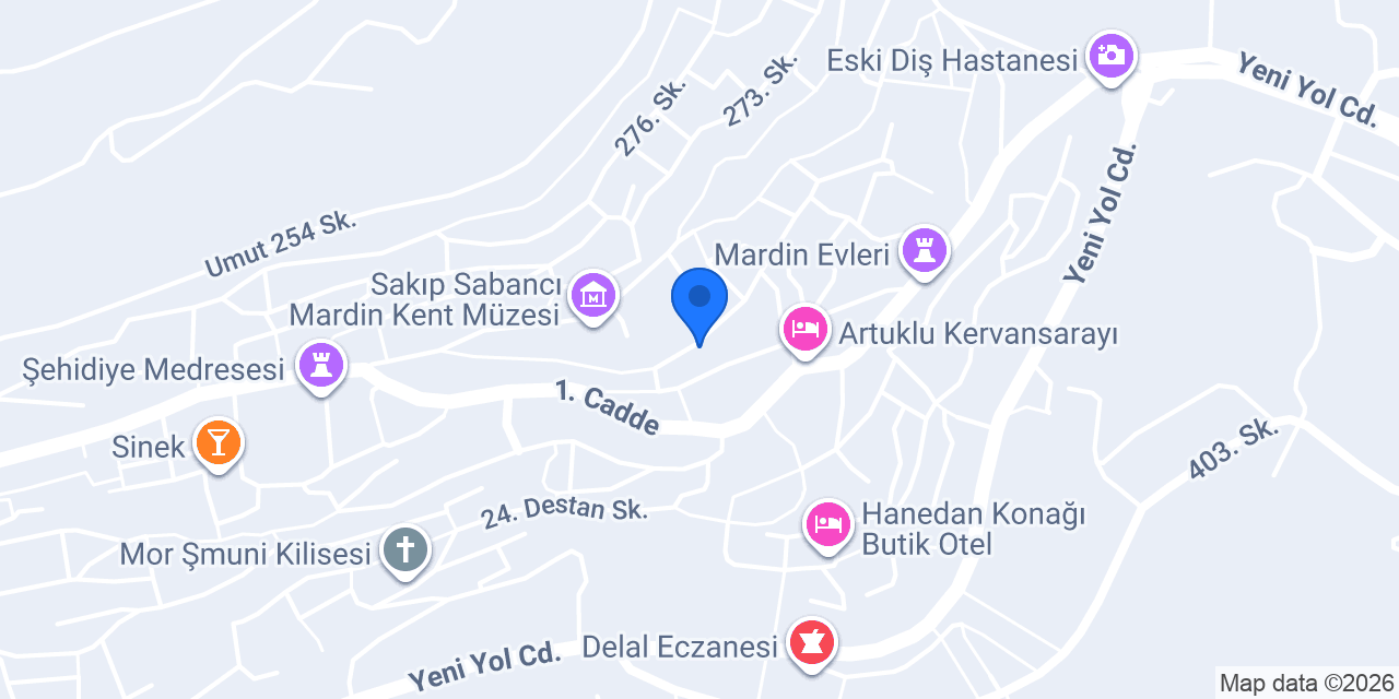 Darius Konağı konumu