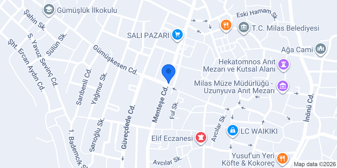 DRAPELUX ByHoca Perde ve Ev Tekstili (Persan-Degrape-Telamor-Plicell-Somfy Milas Satış Noktası) konumu