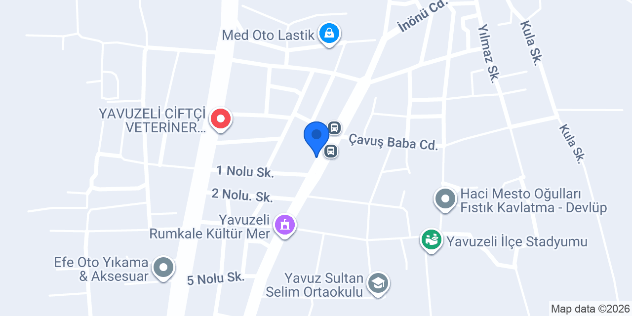 Yavuzeli Unlu Mamülleri konumu