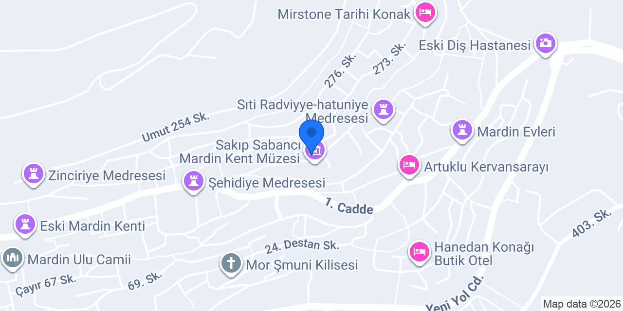 Mardin Ağa Konağı konumu