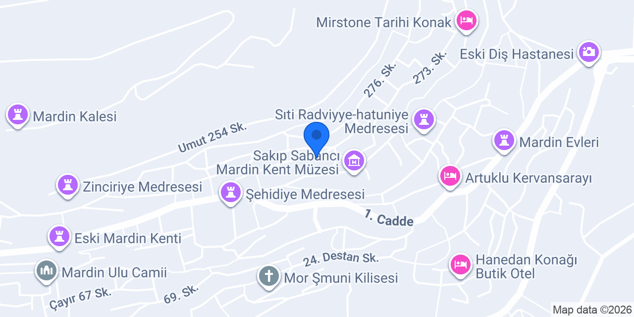 Marinut Konağı konumu