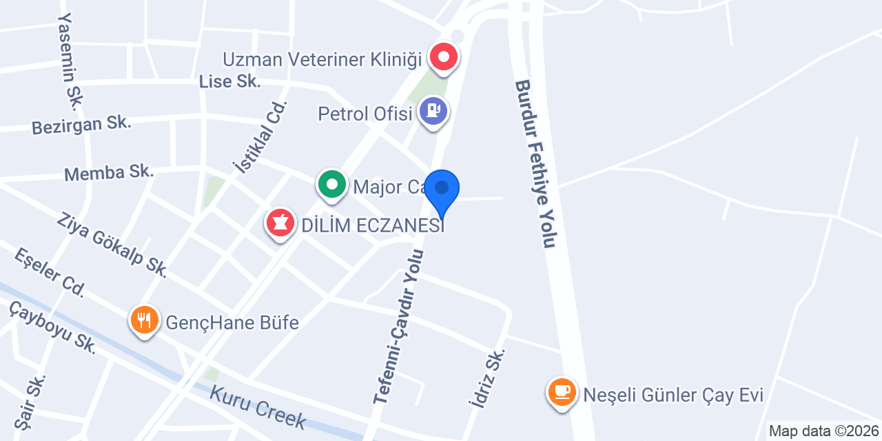 Tefenni Yörem Sürücü Kursu konumu