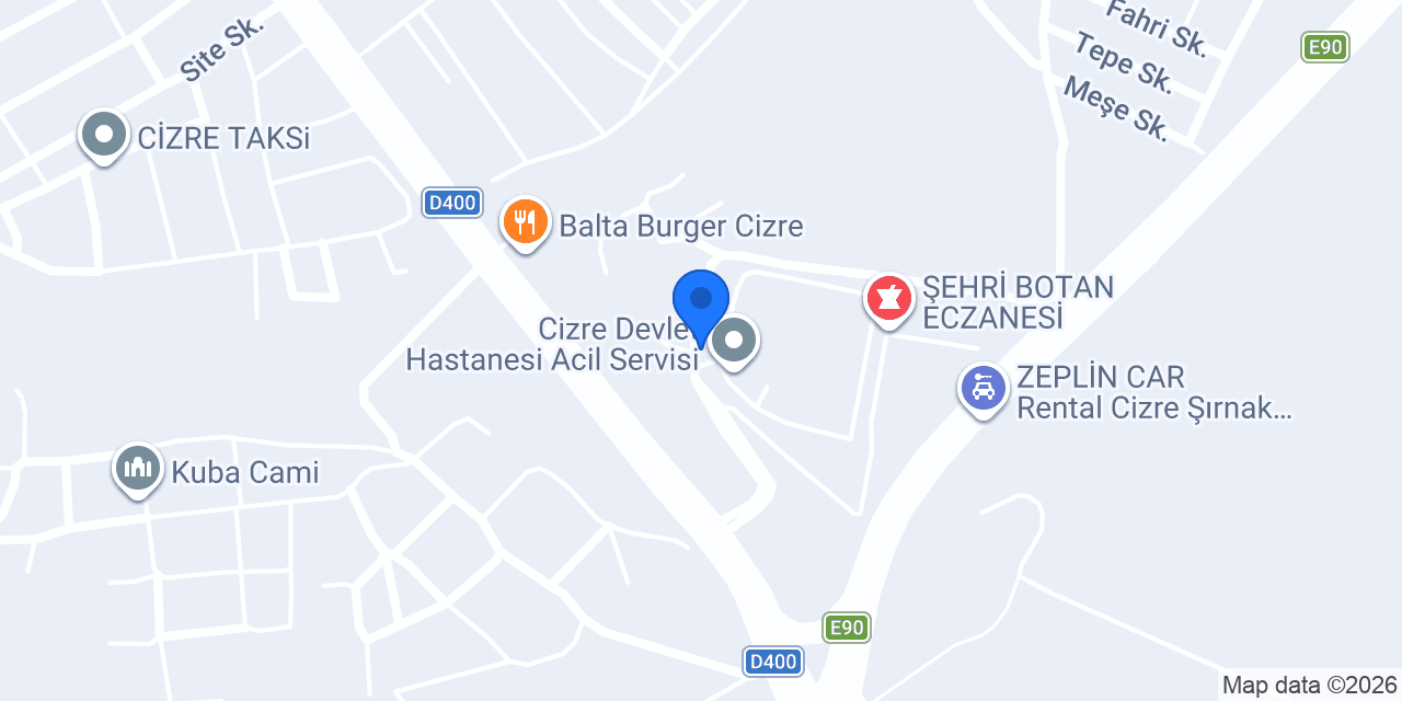 Cizre Hastane Taksi konumu