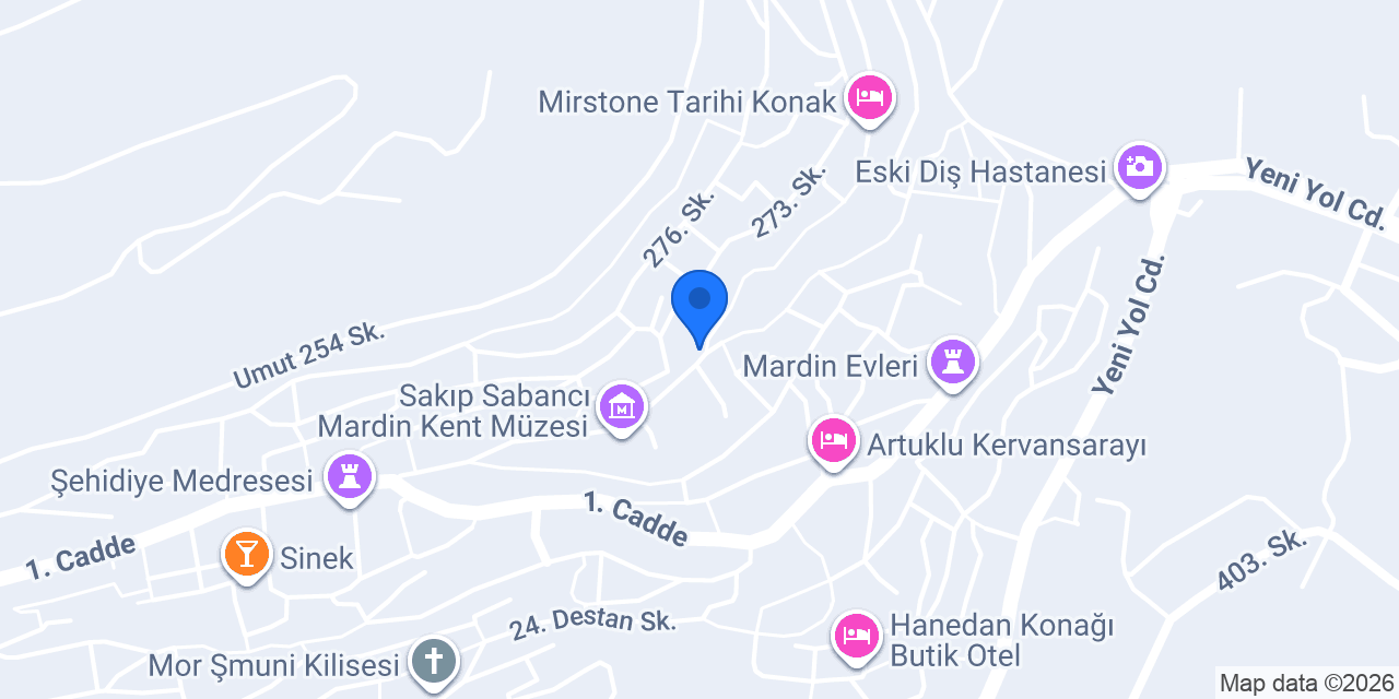 MARDİN BEY KONAĞI konumu