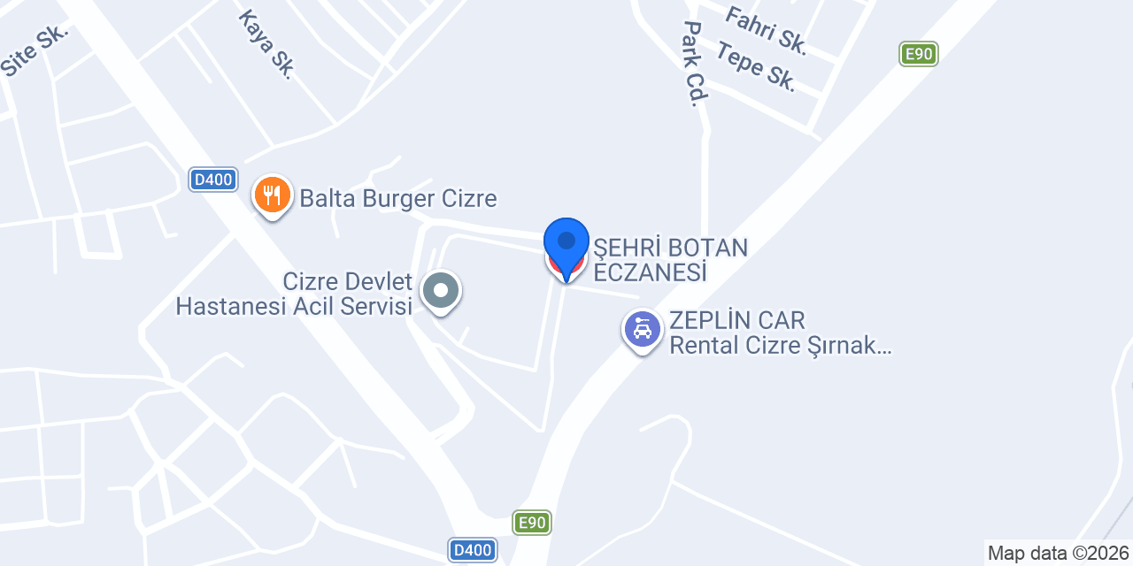 ŞEHRİ BOTAN ECZANESİ konumu