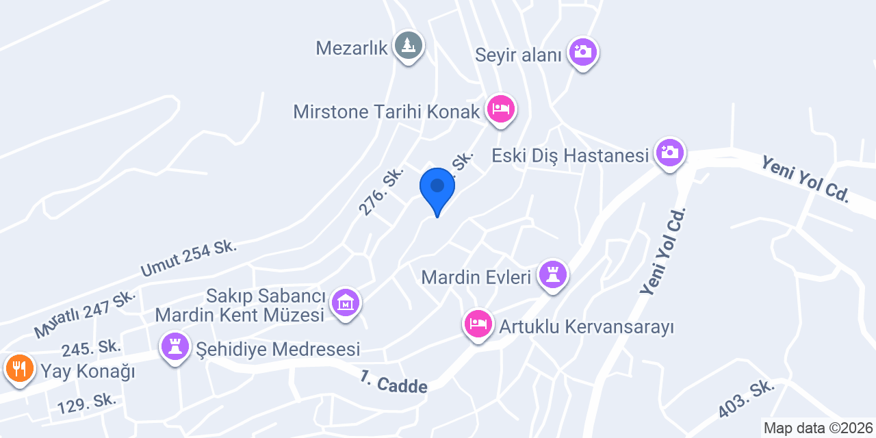 Mardin Fairouz Konak Otel konumu