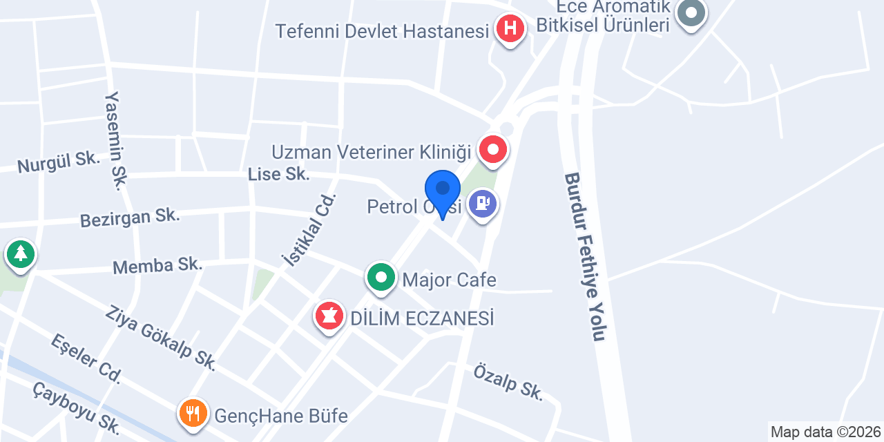 TEFENNİ OTOGAR KAYA TAKSİ konumu