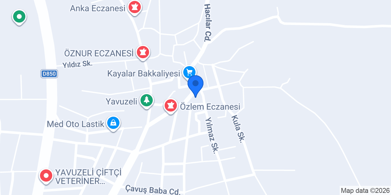Yavuzeli Noterliği konumu