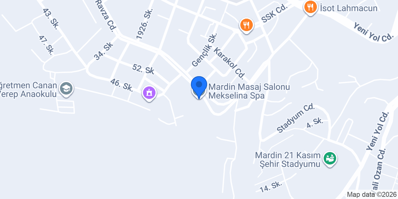 Mardin Masaj Salonu Mekselina Spa konumu
