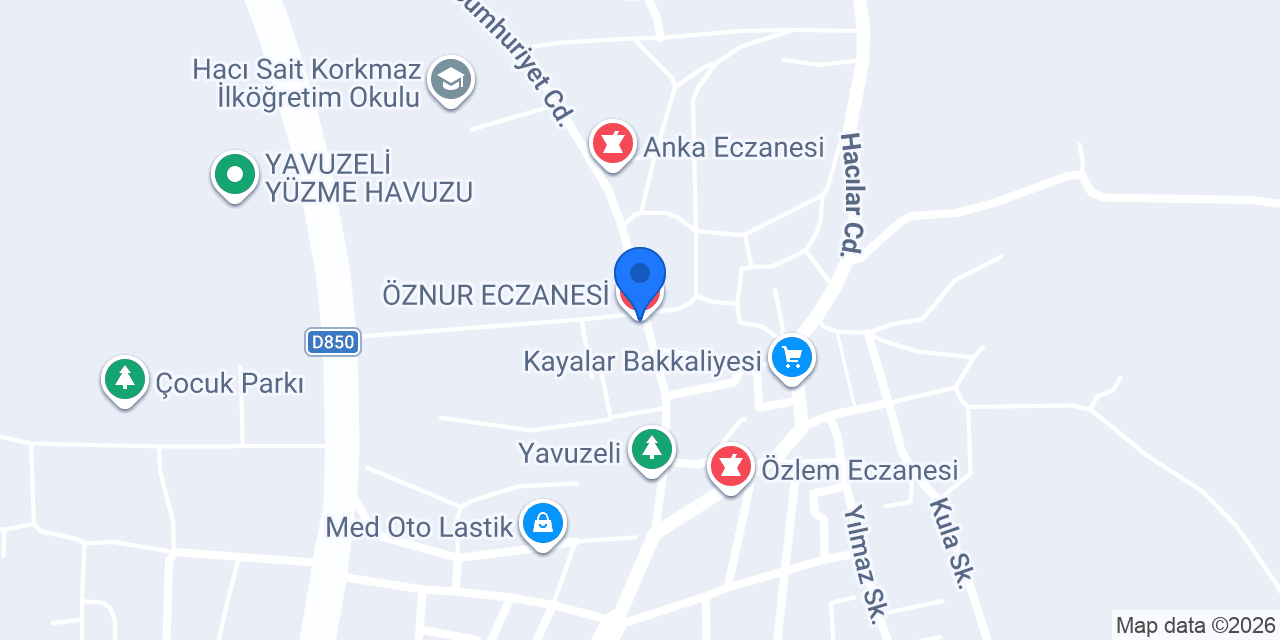 ÖZNUR ECZANESİ konumu