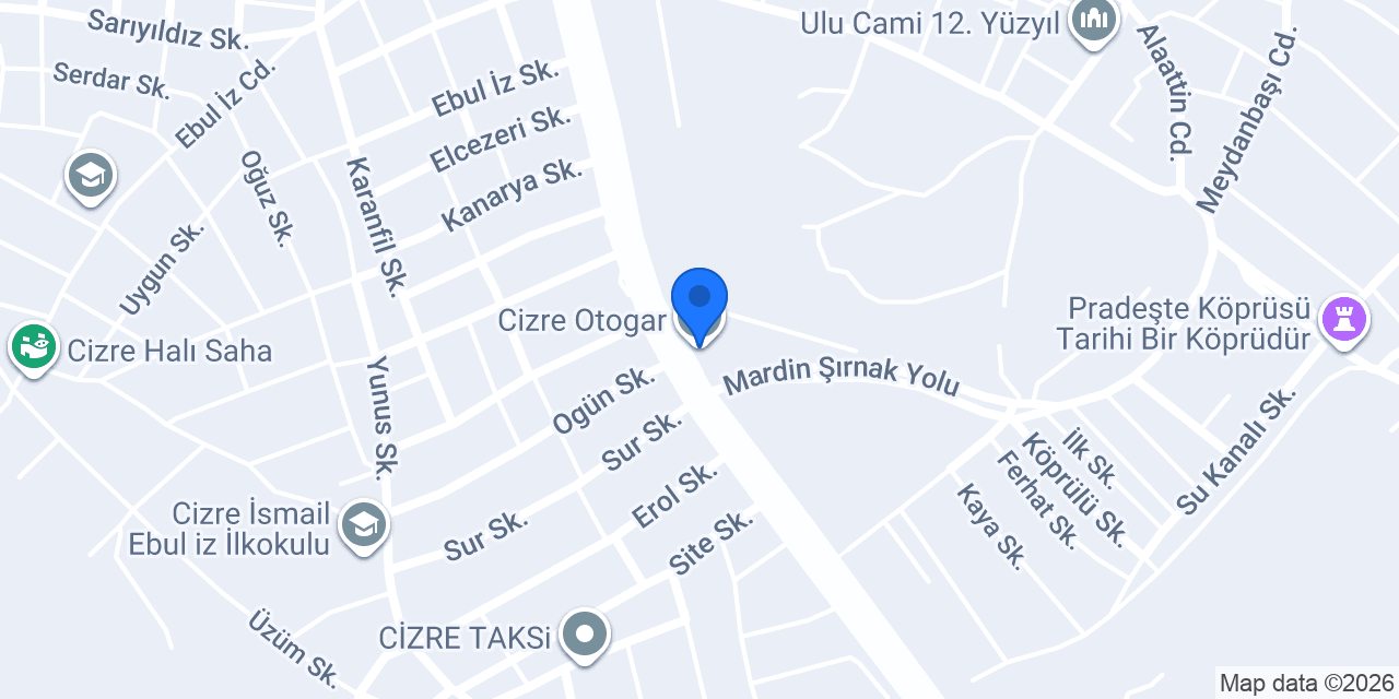 Cizre Otogar konumu