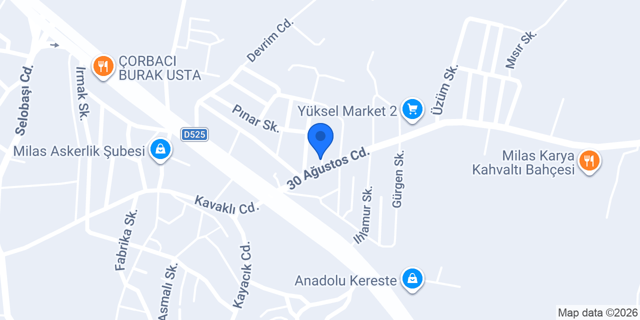 Cömert Market konumu