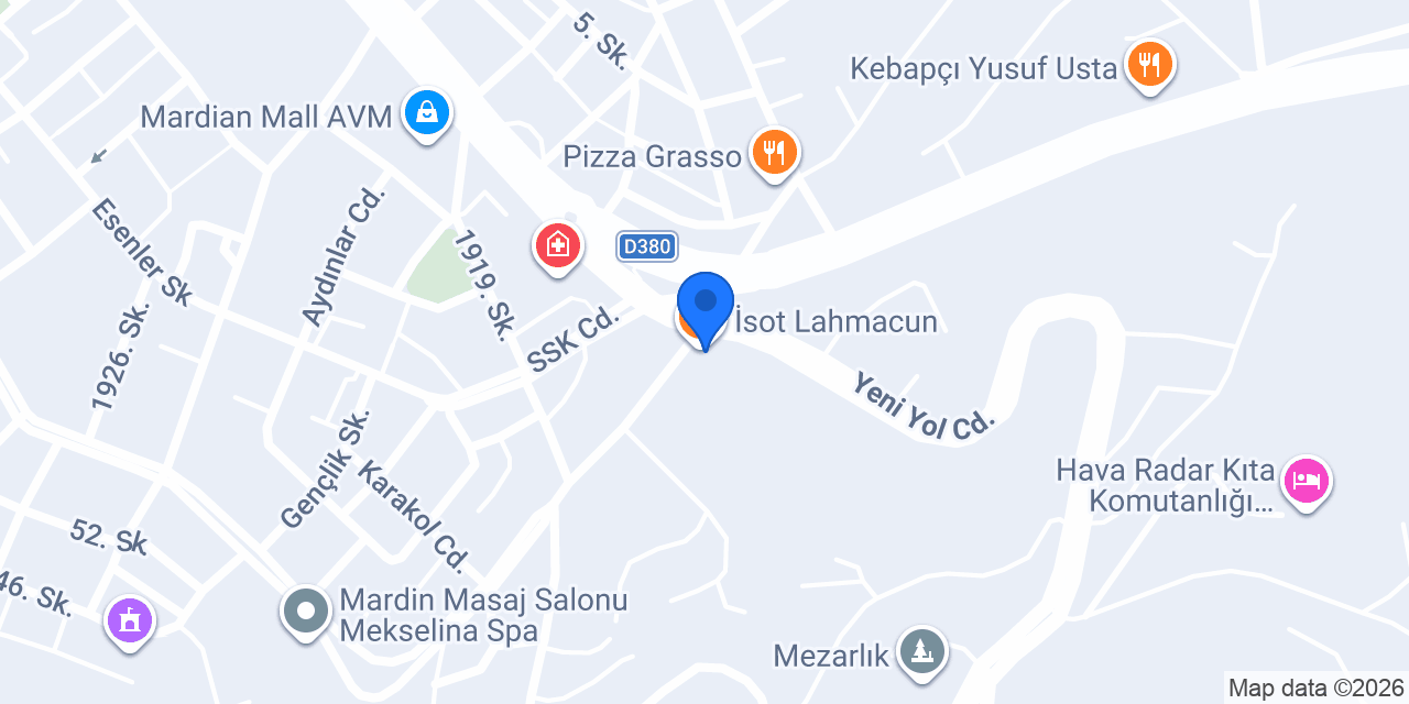 İsot Lahmacun konumu