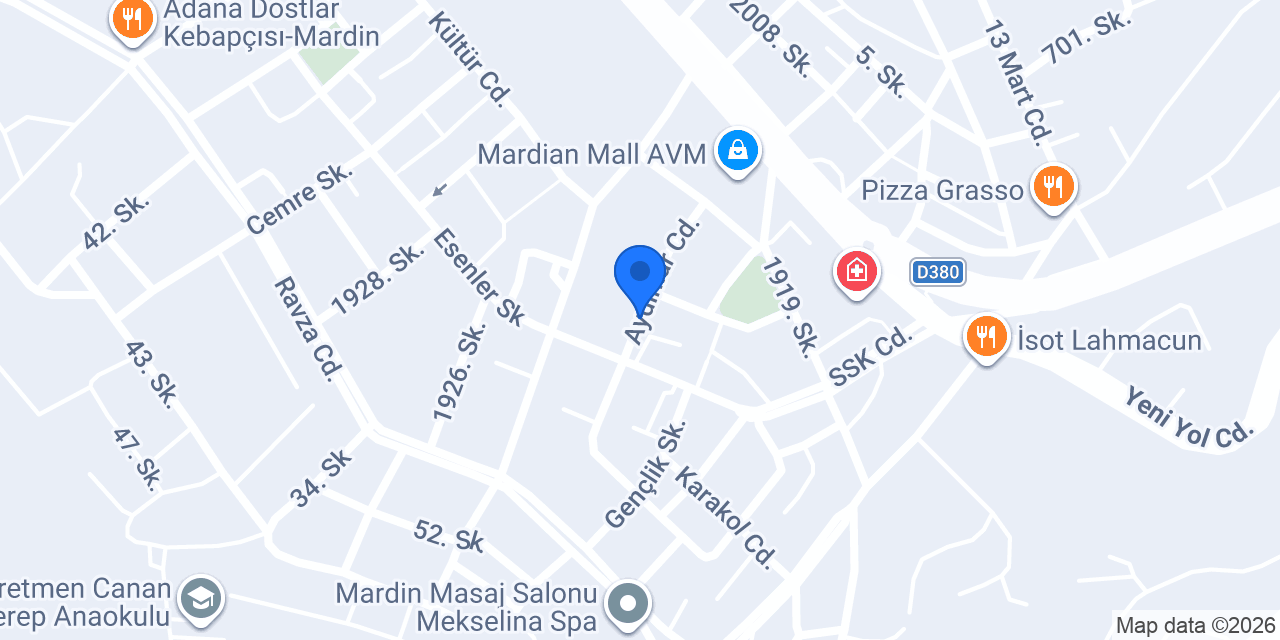 Öküz Burger Mardin konumu