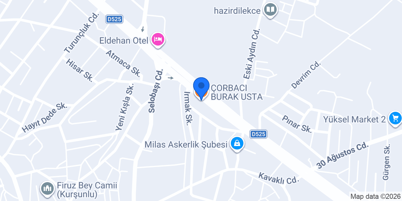 ÇORBACI BURAK USTA konumu