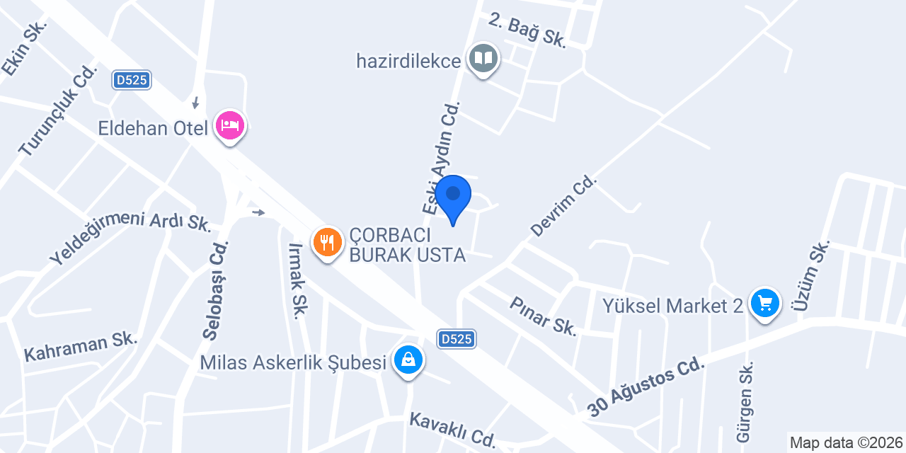Milas İlçe Jandarma Komutanlığı konumu