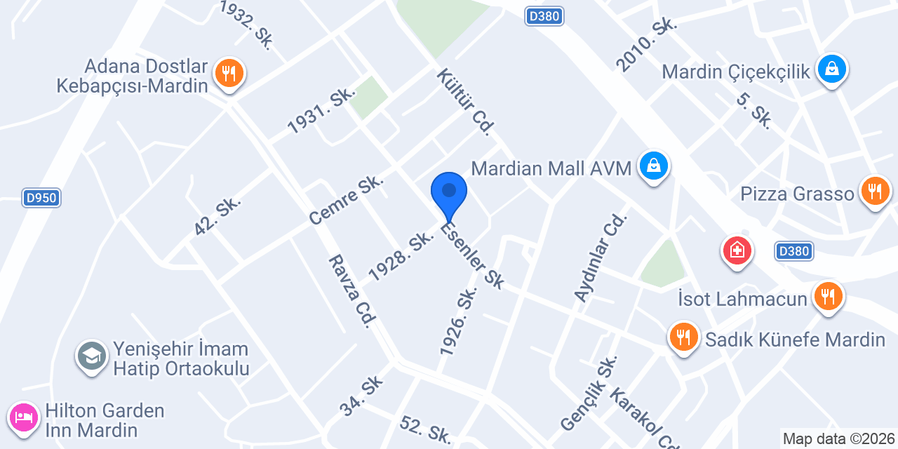 Biev Home Mardin konumu
