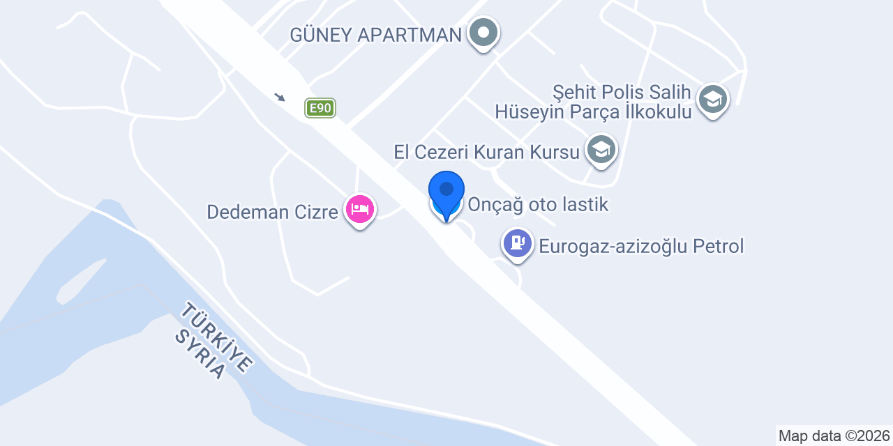 Onçağ oto lastik konumu