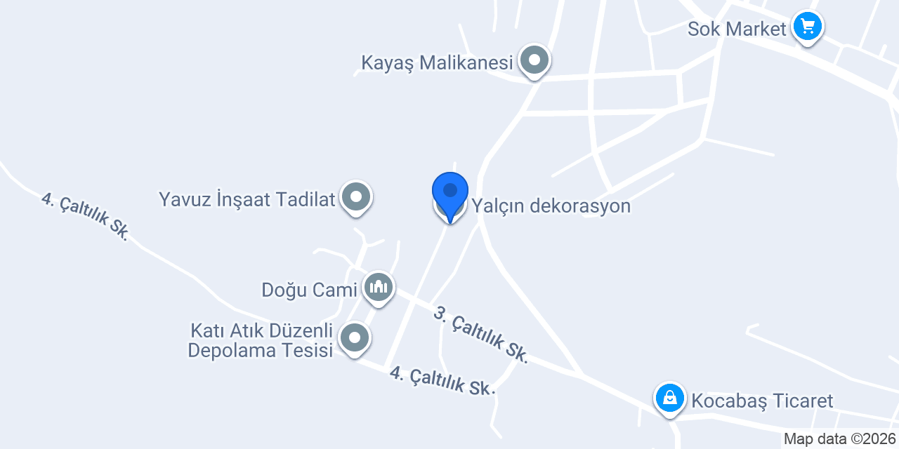 Yalçın dekorasyon konumu