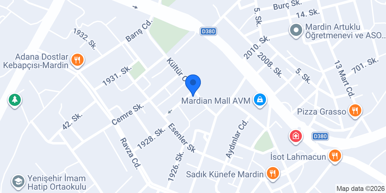 Mardin 1.noterliği konumu