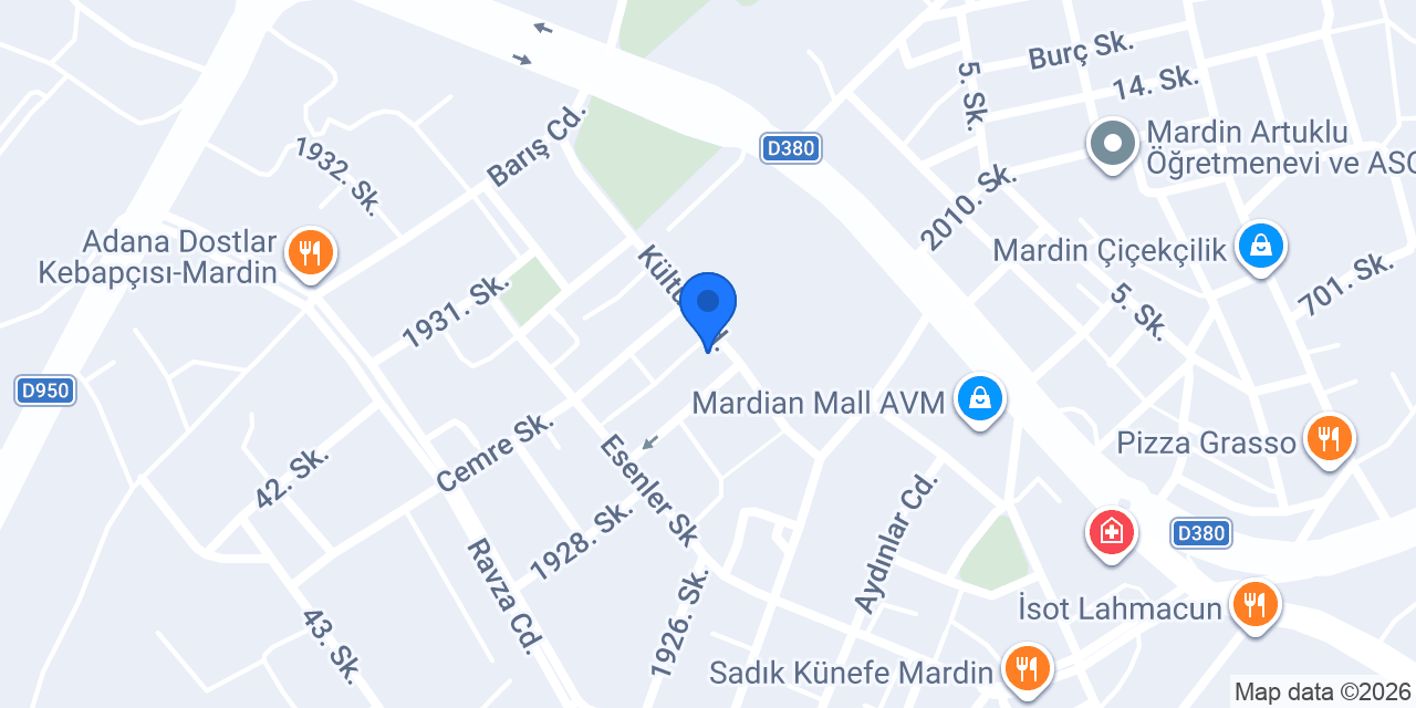 Mardin Açıköğretim Bürosu konumu