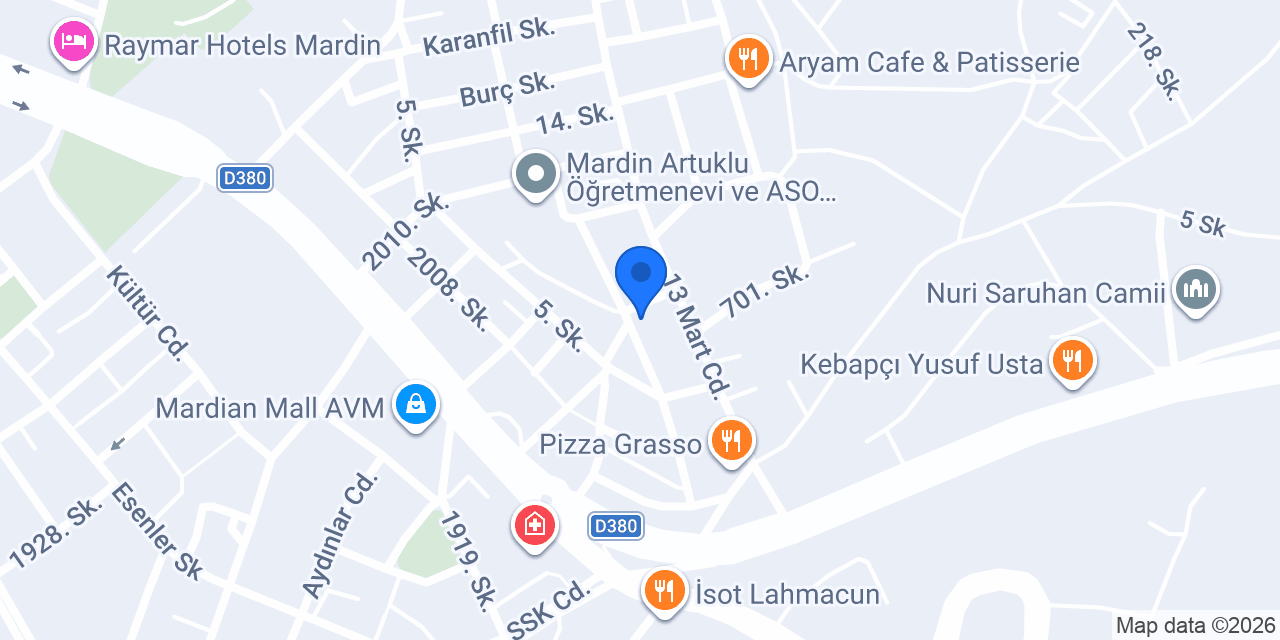Mardin Pet-Veteriner Kliniği konumu