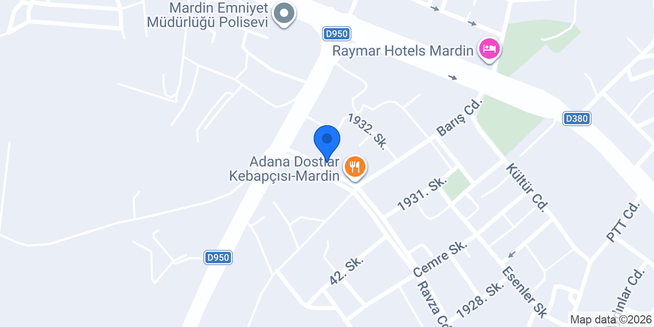 AURA DERMATOLOJİ KLİNİĞİ MARDİN konumu