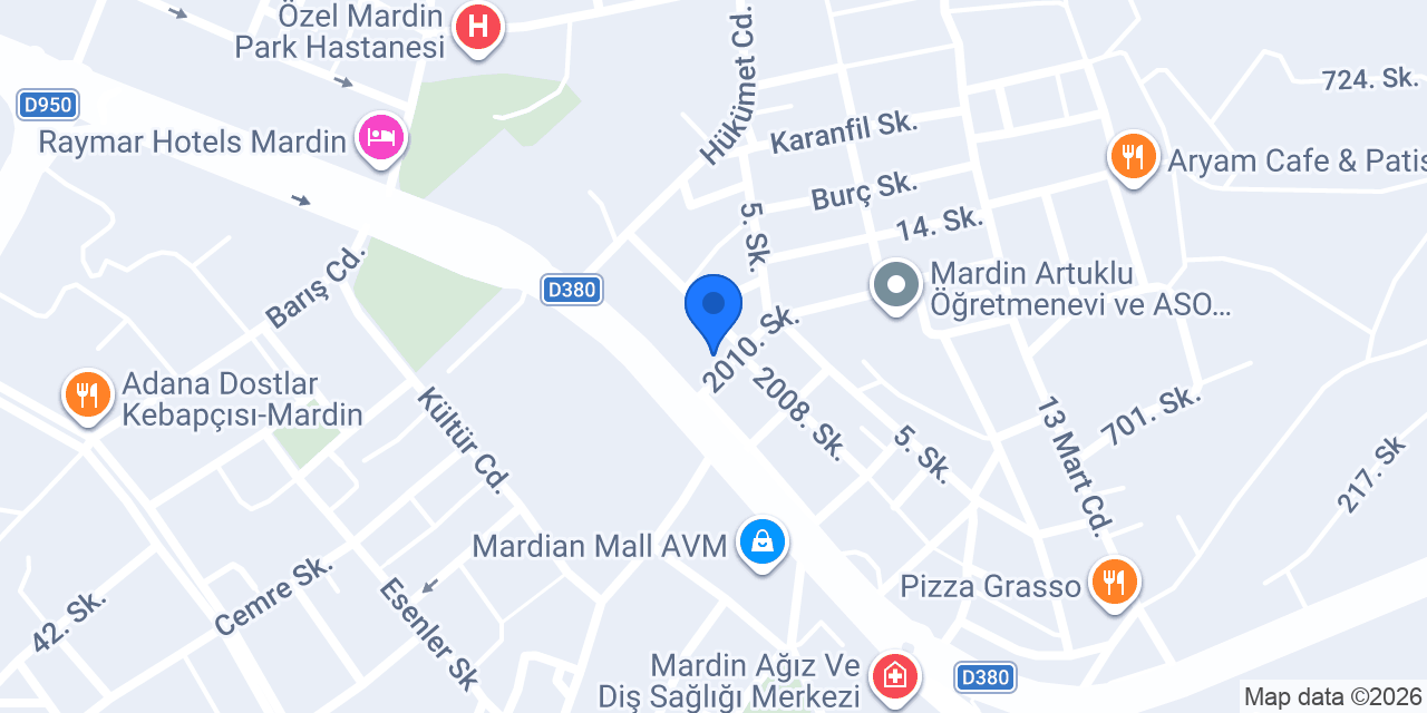 Kelebek Mobilya - Artuklu konumu