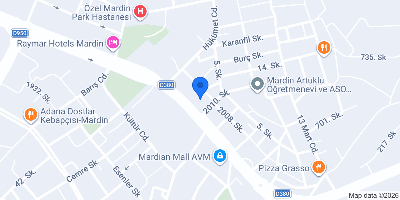 Nuhoğlu Otel konumu