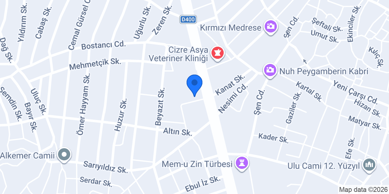 KADİR EMLAK CİZRE konumu