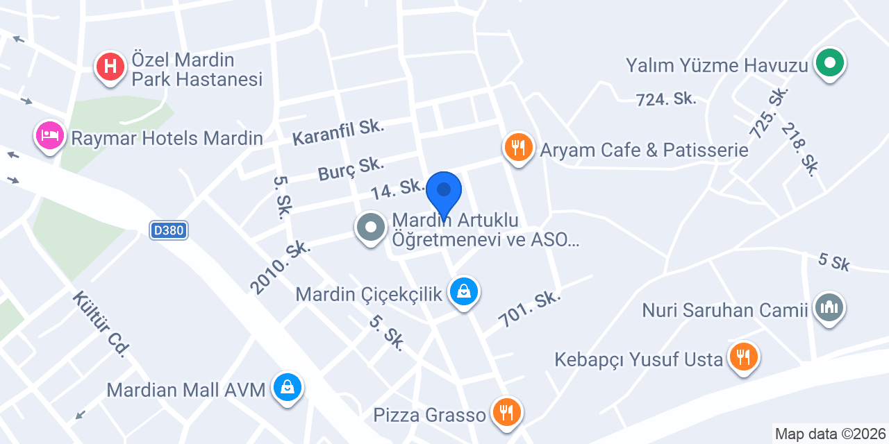 Akmercan Mardin Doğalgaz konumu
