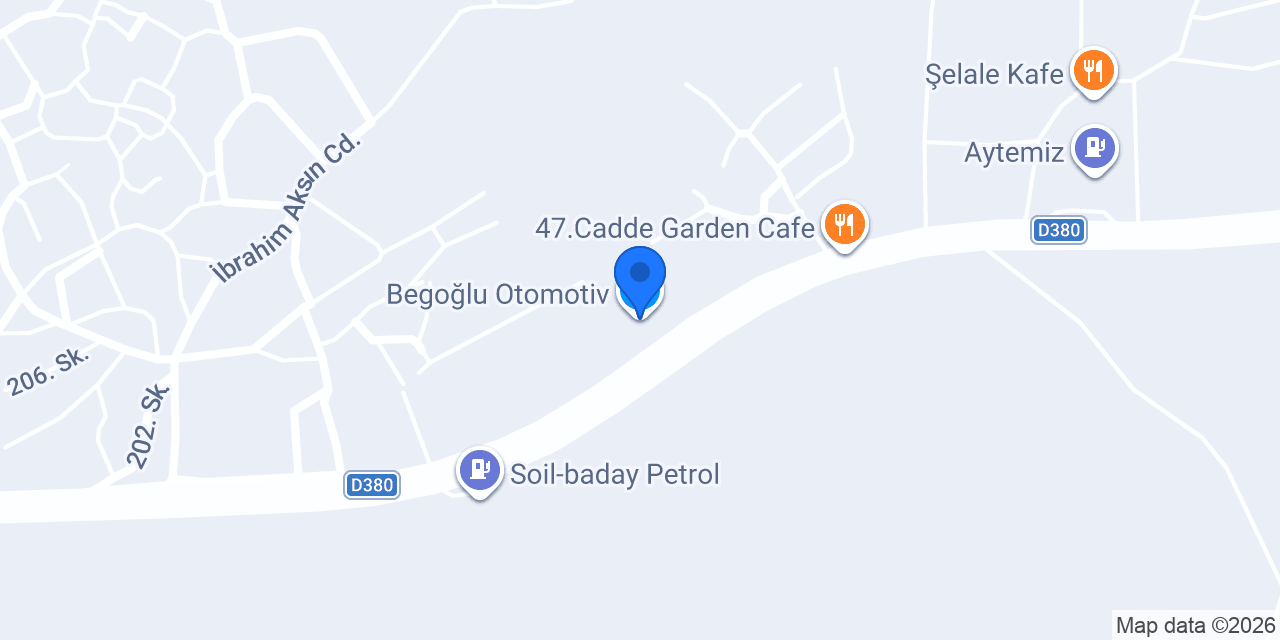 Begoğlu Otomotiv konumu