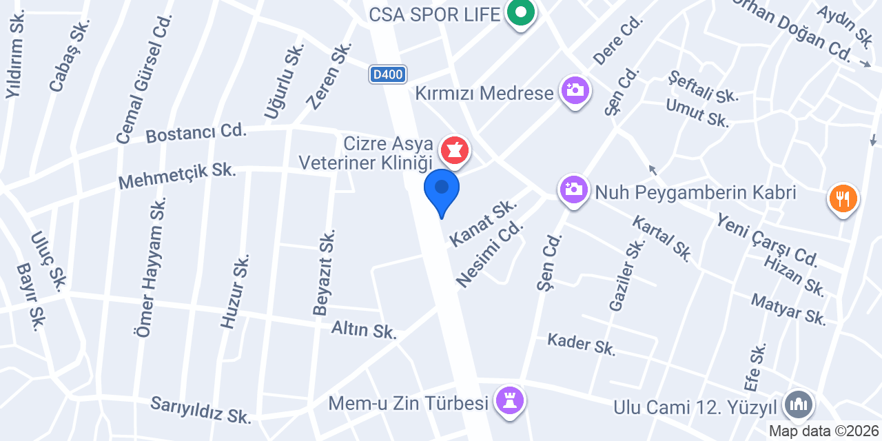 PAŞA EFENDİ KÜNEFE CİZRE konumu