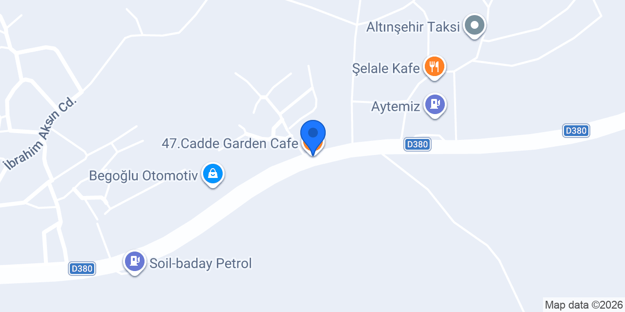 47.Cadde Garden Cafe konumu
