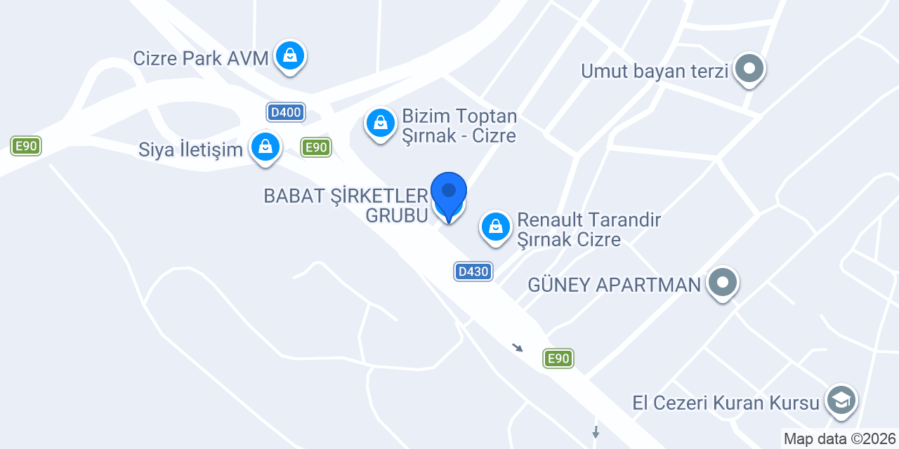 BABAT ŞİRKETLER GRUBU konumu