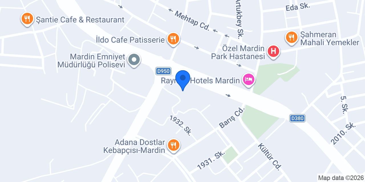 Şekerbank Mardin Şubesi konumu