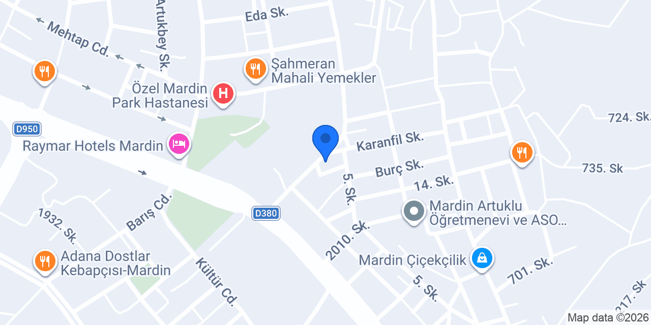 Mardin Avukat Arjen RAMAZANOĞLU konumu