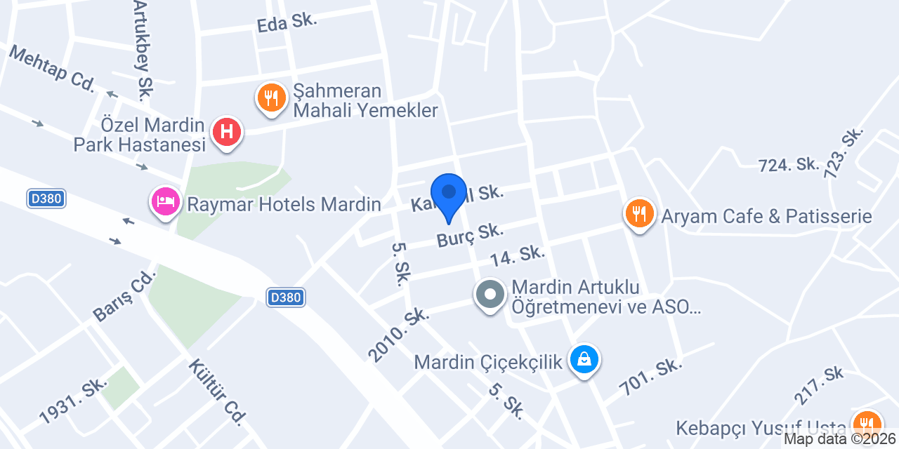 MARDİN ÜÇLER TESİSAT konumu