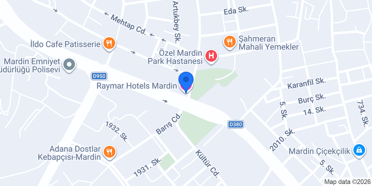 Raymar Hotels Mardin konumu