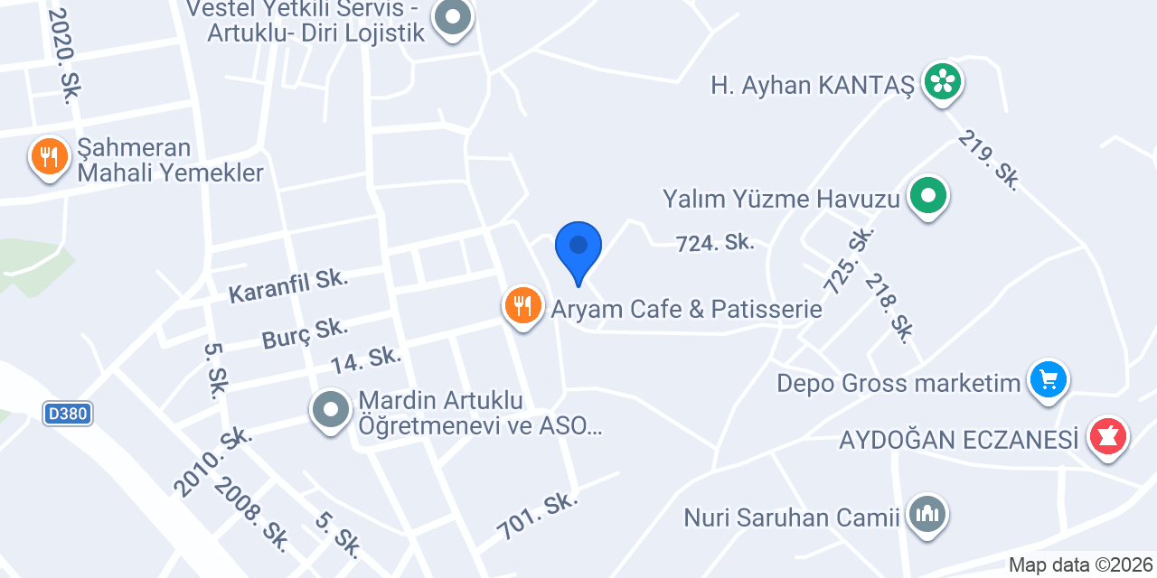 MARDİN CAM - LİDER CAM konumu