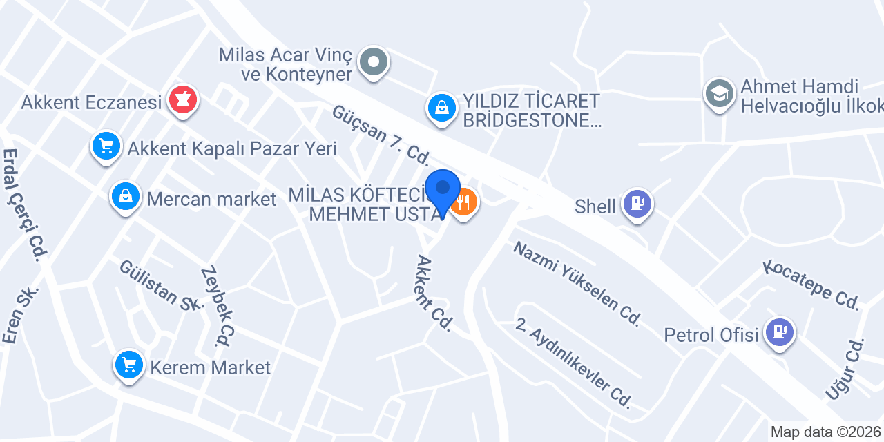 Milas Baba Nakliyat konumu