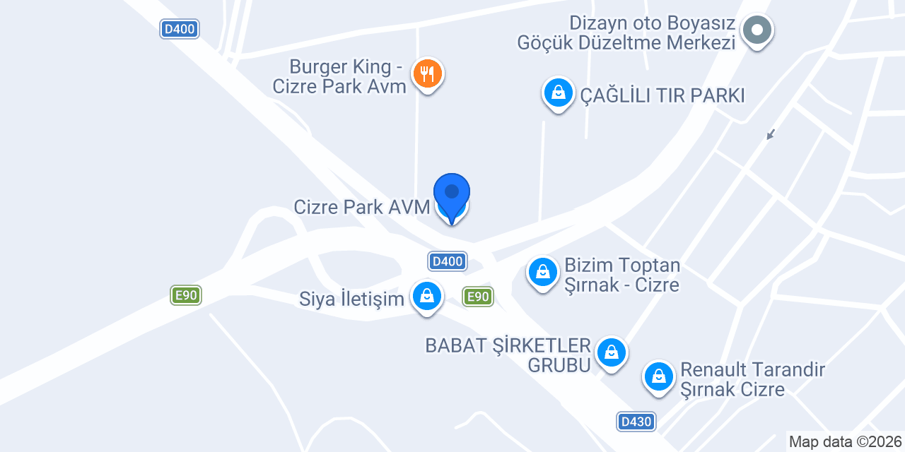 Cizre Park AVM konumu