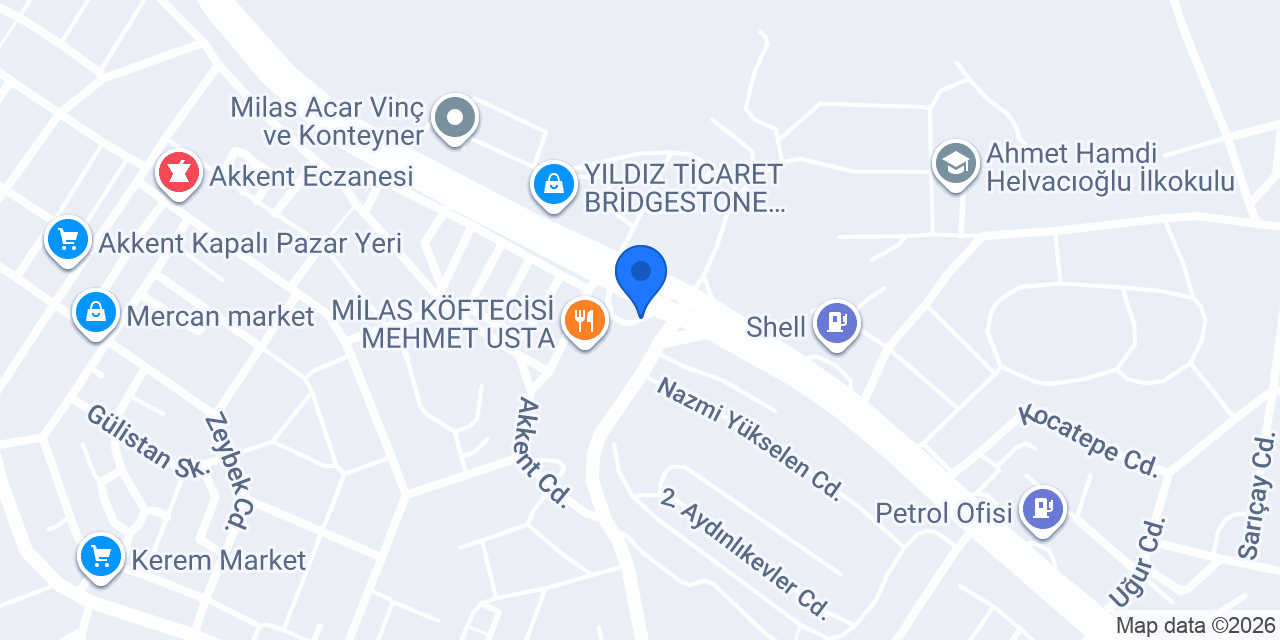 Hatay Nur Milas konumu