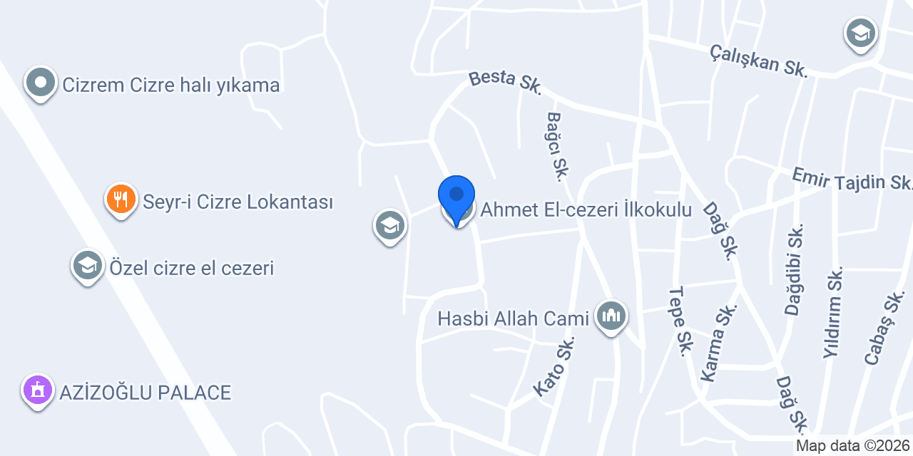 Ahmet El-cezeri İlkokulu konumu