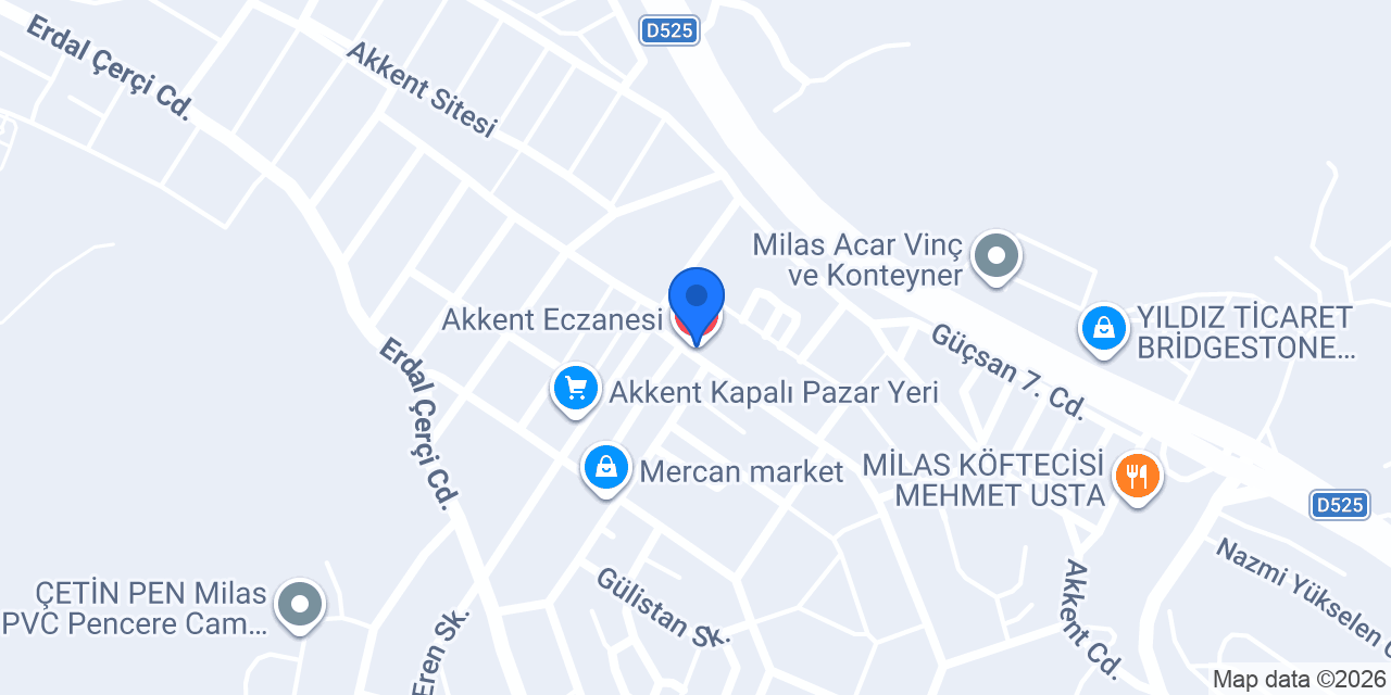 Akkent Eczanesi konumu