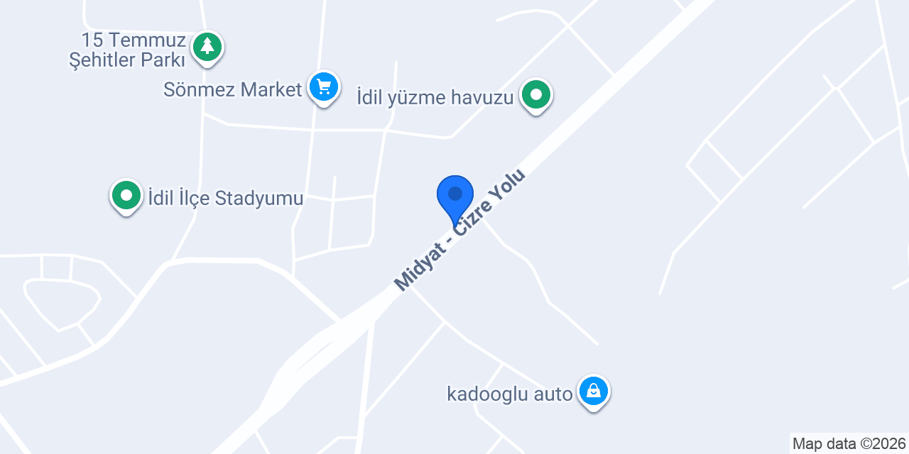 İdil Kaymakamlığı konumu