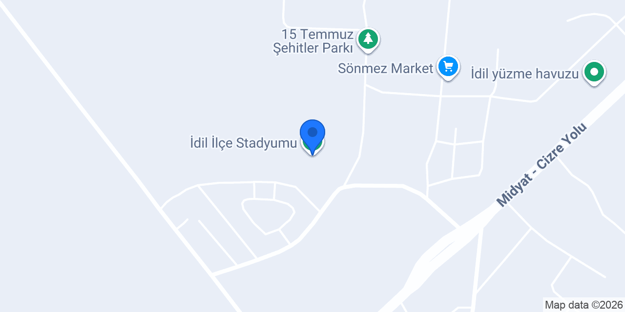 İdil İlçe Stadyumu konumu