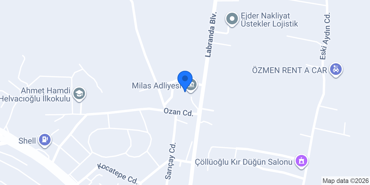 Milas Adliyesi konumu