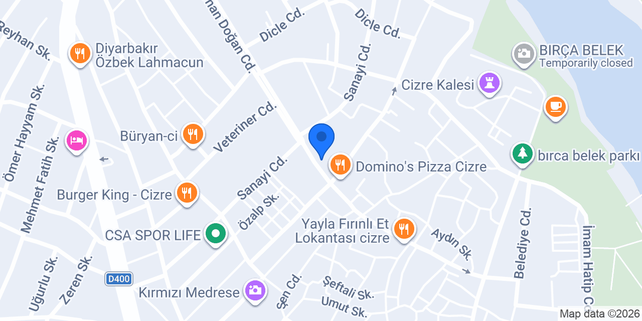 Cizre Katık Döner konumu
