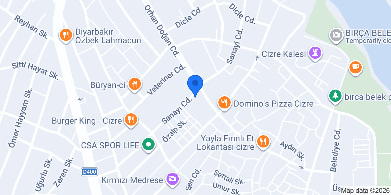 Halkbank Cizre Şubesi konumu